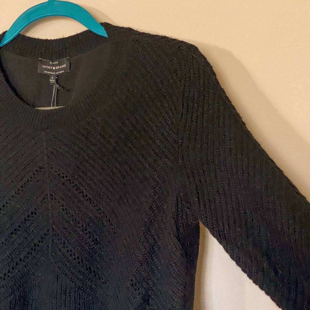 Lucky Brand Nico Chiffon-Hem Sweater